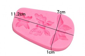 Molde silicona 3 mariposas